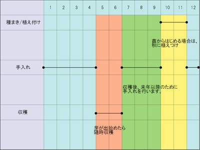 アスパラ栽培カレンダー