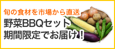 野菜BBQセットを期間限定でお届け 野菜BBQセットを期間限定でお届け