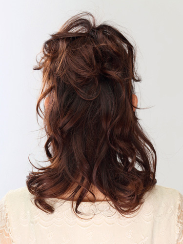 華やか女優ハーフアップ