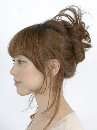 カジュアル夜会巻きアップ