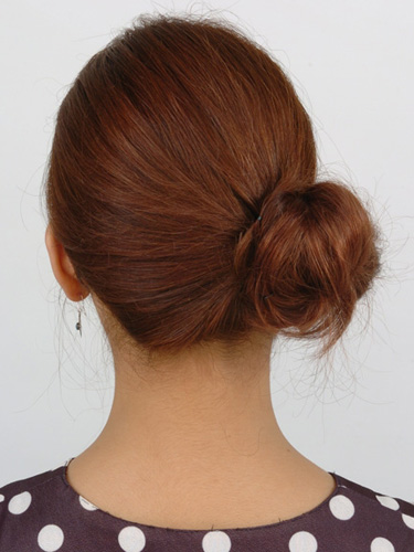 大人のサイドおだんごアレンジ