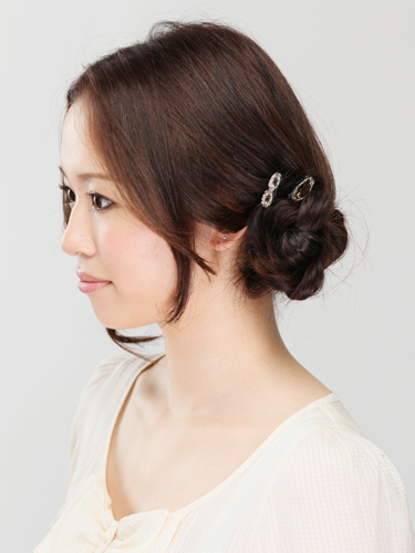 【おだんご】ゆるふわ三つ編みアップ