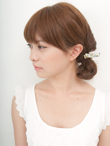 ロングヘア・三つ編みシニヨン