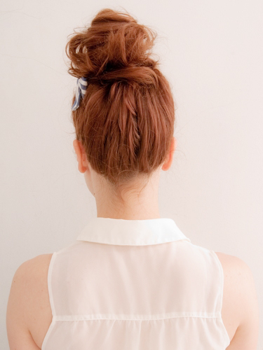 ミディアムヘア・簡単おだんごヘアアレンジ