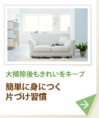大掃除後もきれいをキープ 簡単に身につく片づけ習慣